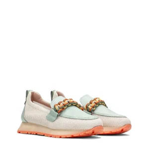 Mocasín sport rejilla piel combi verde | HISPANITAS Clearance