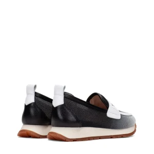 Mocasín sport rejilla piel combi negro | HISPANITAS Discount