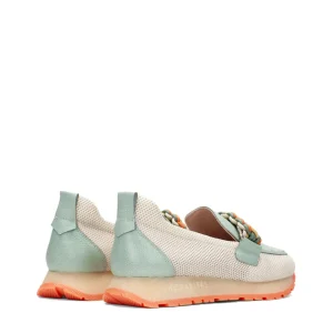 Mocasín sport rejilla piel combi verde | HISPANITAS Clearance