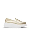 Mocasín sport volumen piel metalizada platino | WONDERS Online