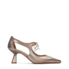 Salón cordones piel metalizada cava | HISPANITAS Discount