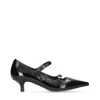 Salón hebillas piel charol negro | JONI Clearance