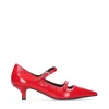 Salón hebillas piel charol rojo | JONI Discount