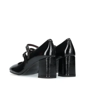 Salón retro Mary Jane piel charol negro | JONI New