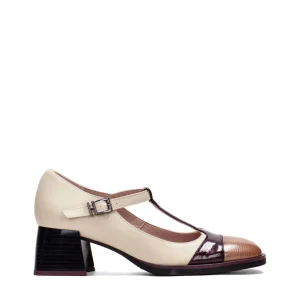 Salón retro piel combi beige | HISPANITAS Online