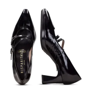 Salón sport hebillas piel charol negro | HISPANITAS Sale
