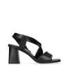 Sandalia cruzada piel negro | JONI Sale