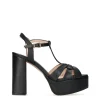 Sandalia maxi plataforma piel negro | LODI Discount