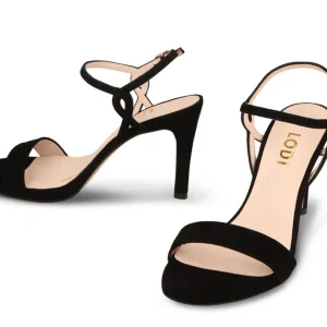 Sandalia tacón ante negro | LODI Discount