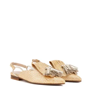 Slipper destalonado rafia metalizada | DANSI Sale