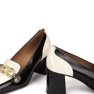 Zapato mocasín piel charol combi negro | PEDRO MIRALLES New
